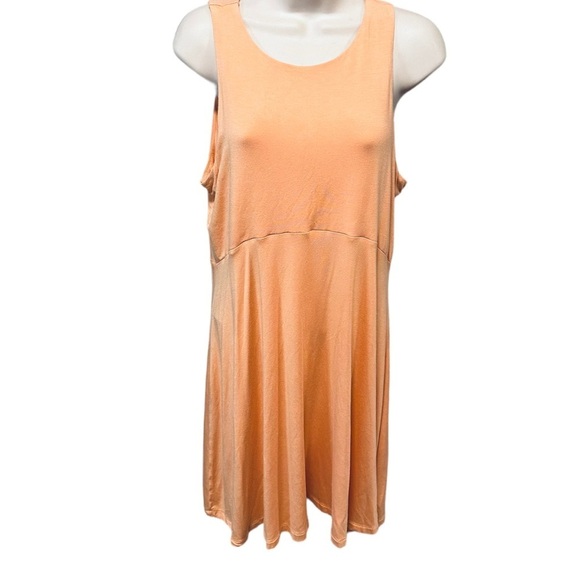 Athelta Santorini Thera Athleisure Dress Large Petite Orange Sleeveless modal - Picture 3 of 8